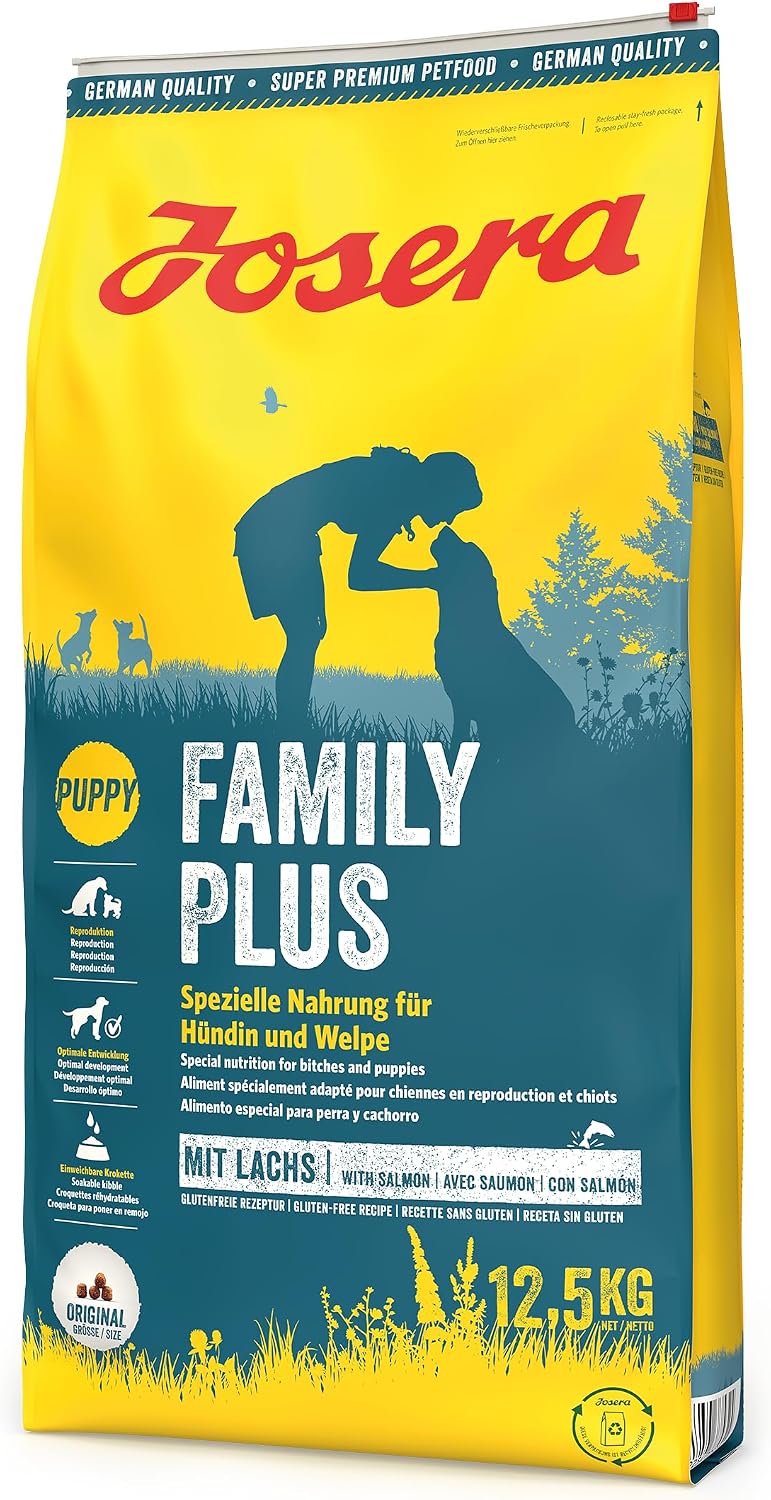 Josera Family Plus Trockenfutter Lachs & Gefluegel fuer Welpen & Mutterhuendin