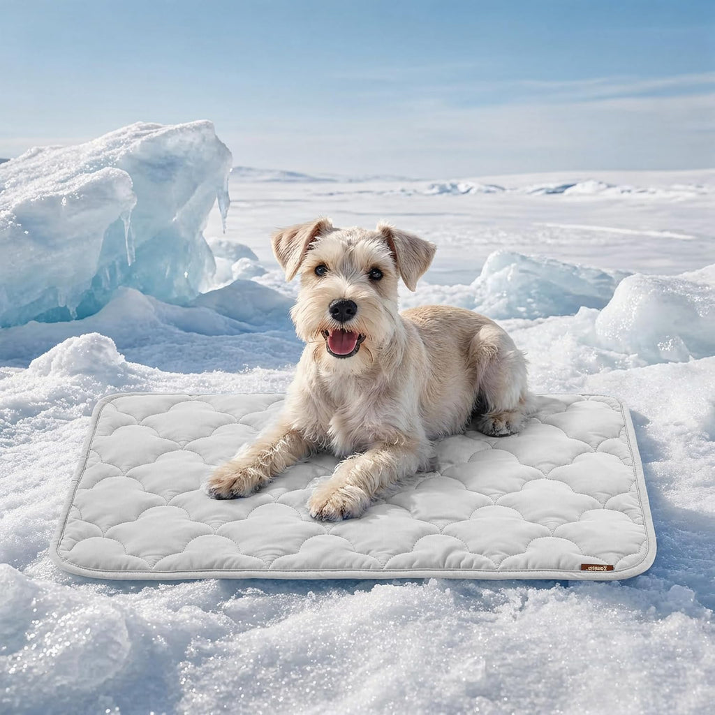 ZOMISIA Kuehlmatte Hunde 104x67 cm XL selbstkuehlend waschbar Grau 1cm