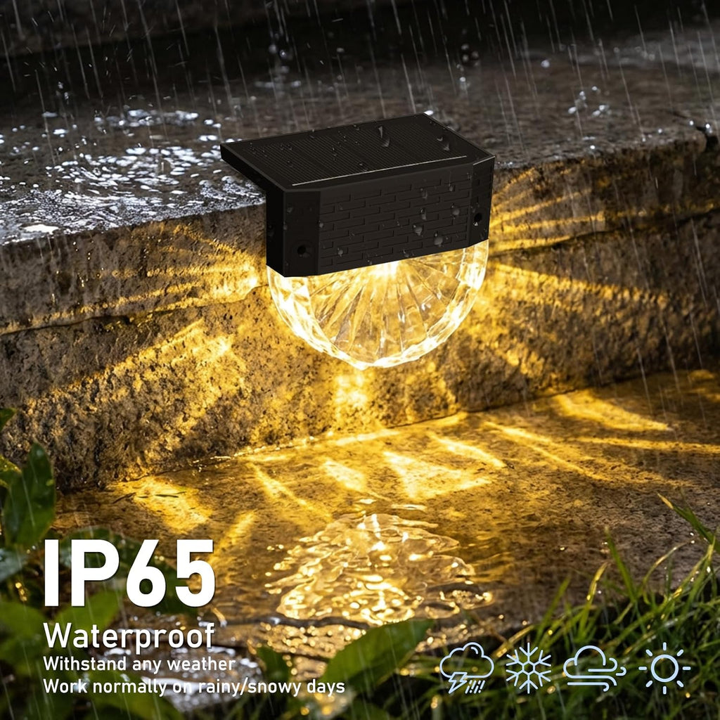 FIFlying Solarlampen Aussen 4 Stueck IP65 Solarleuchte 3 Modi Automatisch