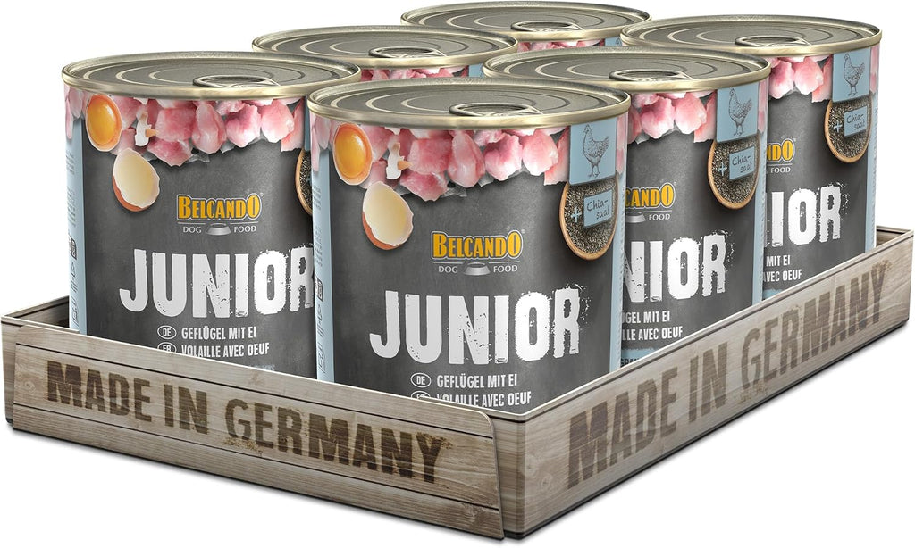 Belcando Junior Nassfutter Gefluegel mit Ei 6x400g Hundefutter