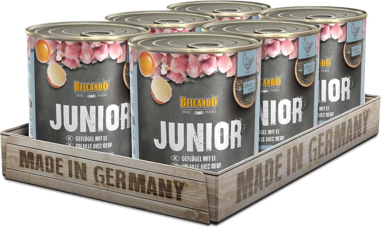 Belcando Junior Nassfutter Gefluegel mit Ei 6x400g Hundefutter