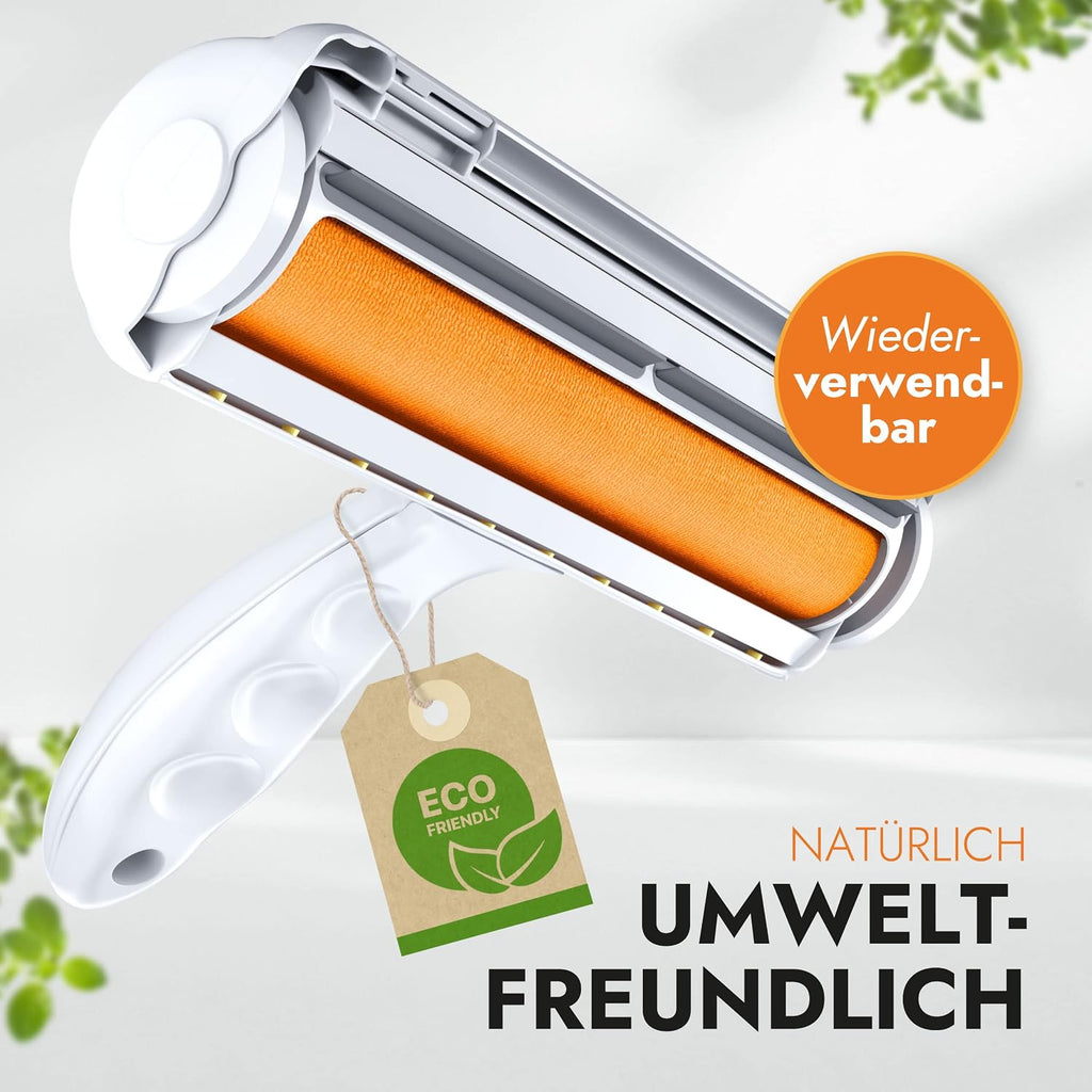 FusselMonster Tierhaarentferner mit Sammelkammer fuer Sofa, Teppich, Bett und Auto