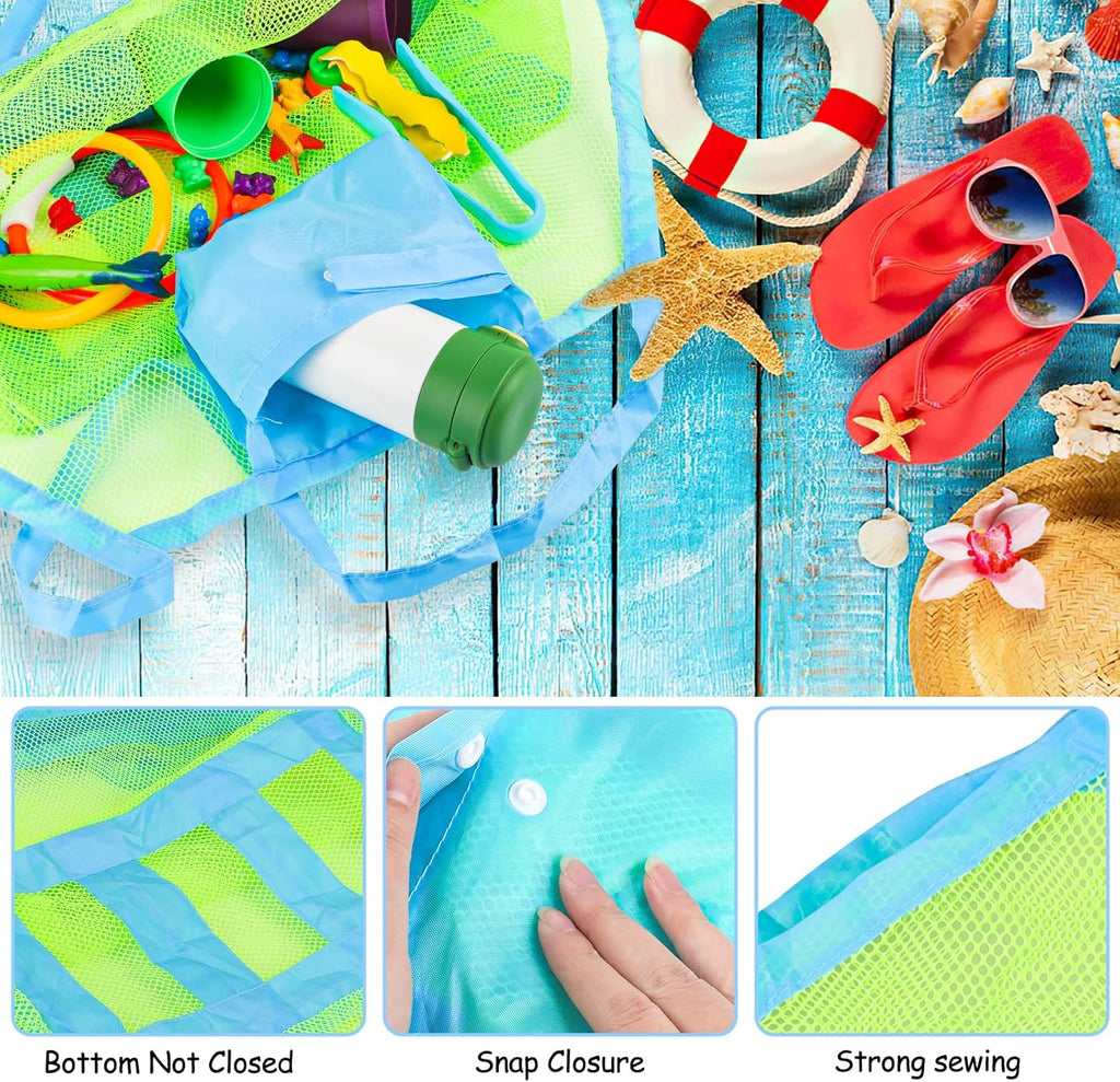 Strandtasche Netz gross faltbar Aufbewahrungsbeutel fuer Sandspielzeug Bad Reise