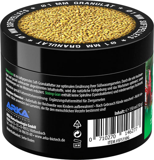 ARKA Shrimp Garnelenfutter kaltgepresst Softgranulat 150 ml sinkend hochverdauli