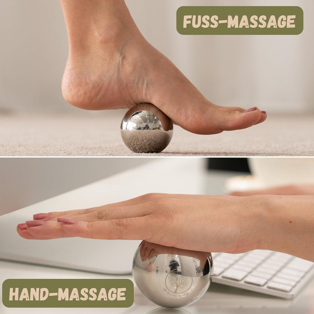 M.S.Lemberg Massageball Massageroller warm/kalt fuer Nacken Ruecken Gesicht Schult