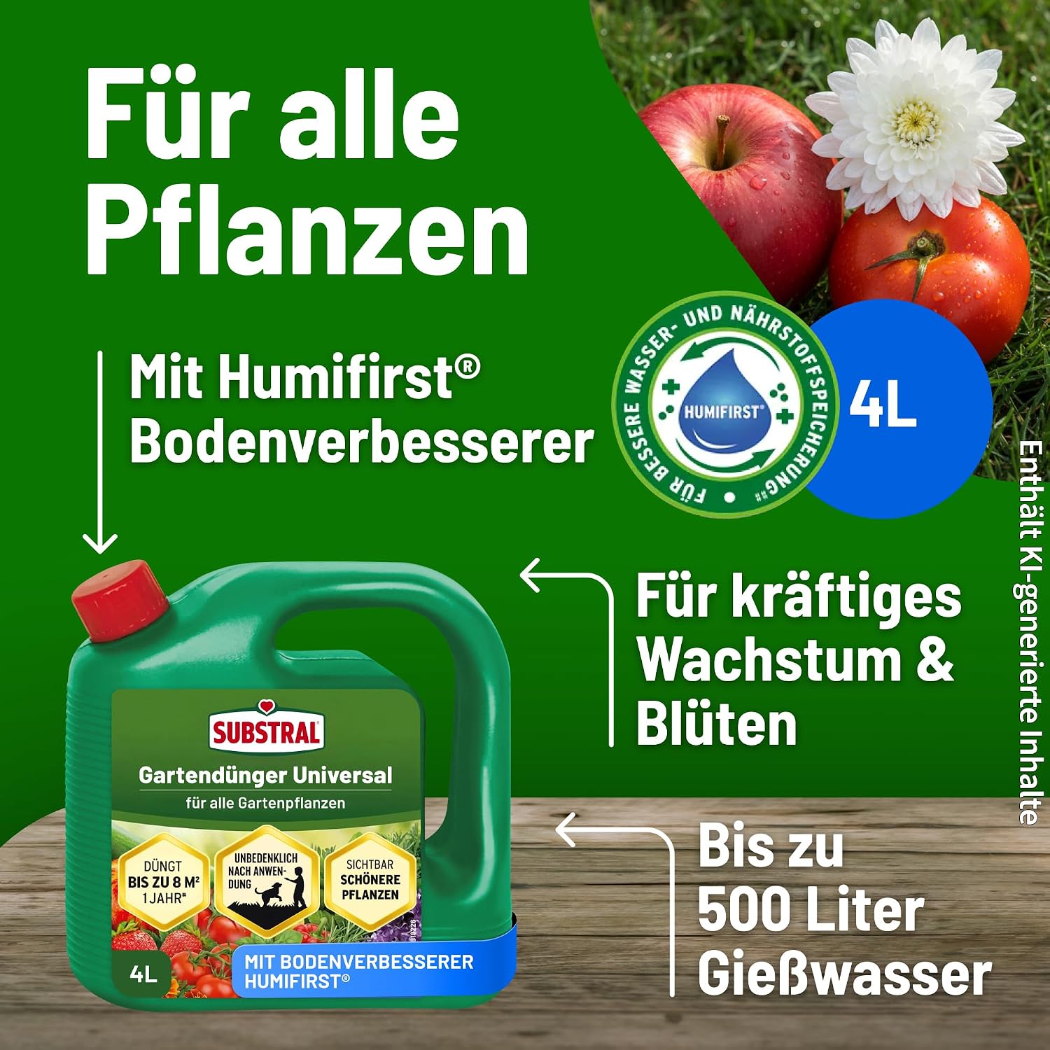 Substral Universal Fluessigduenger fuer alle Gartenpflanzen mit Humifirst