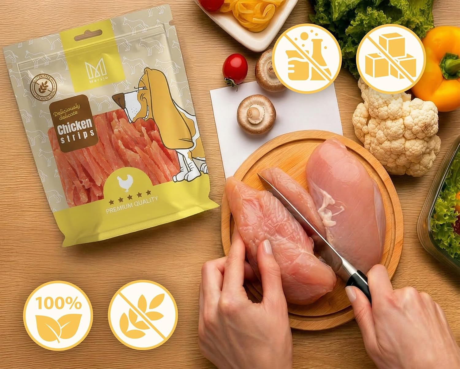 Hundeleckerli Ente & Reis Kabanos 83% Fleischanteil, getreidefrei - ve