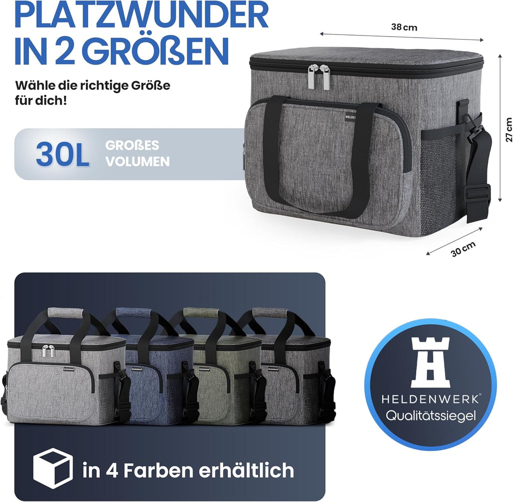 HELDENWERK faltbare Kuehltasche wasserdicht auslaufsicher 12 Std.