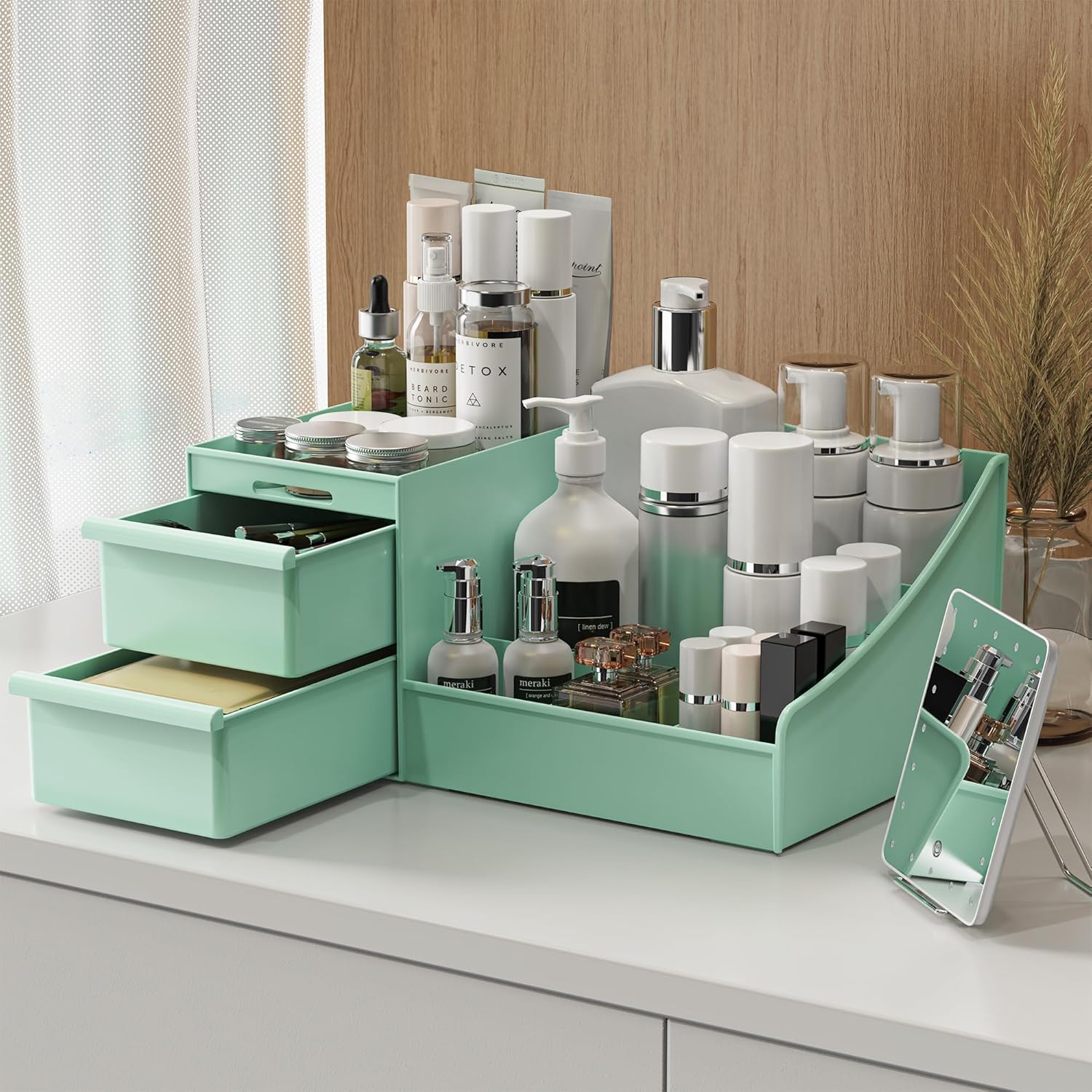 Grosser Make-up Organizer mit Schubladen Kosmetik Aufbewahrungsbox