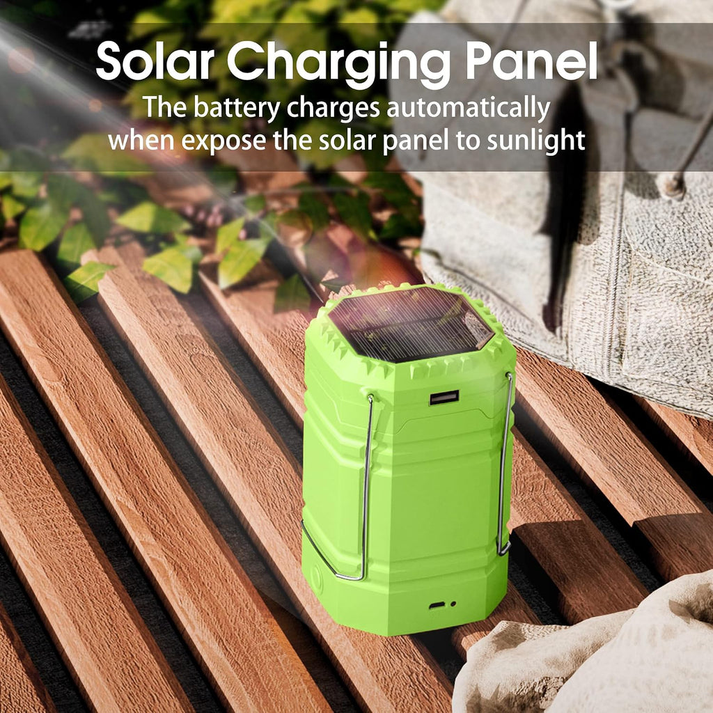 Mesqool Solar Handkurbel Camping Laterne LED 3000mAh Powerbank Typ C