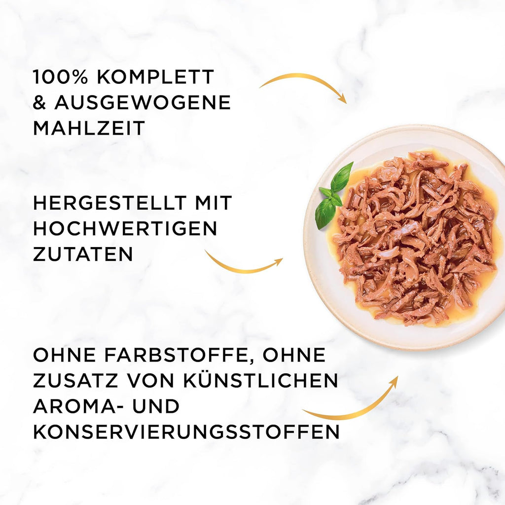 Gourmet Gold Katzen Nassfutter saftig-feine Streifen mit Huhn 12x85g