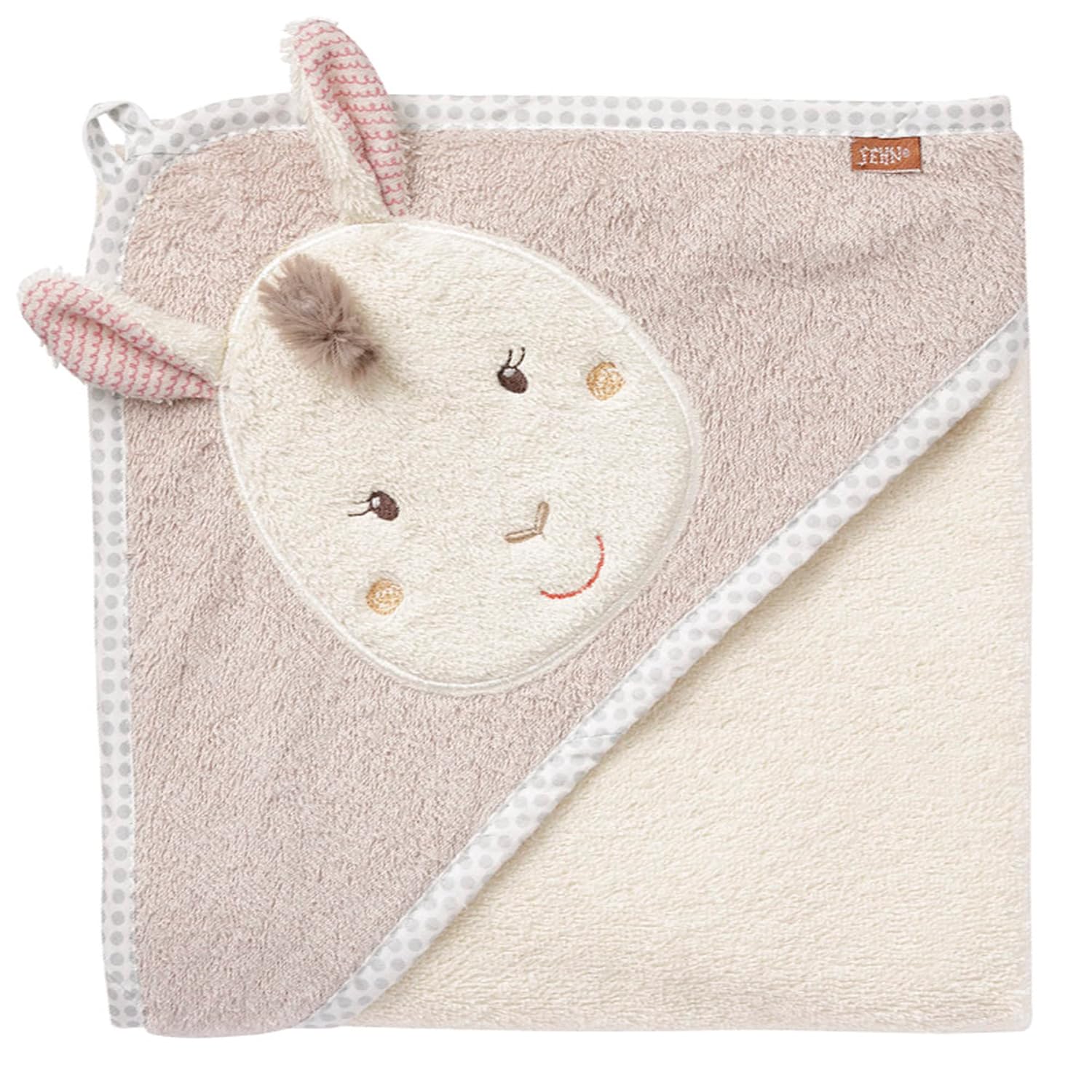 Kapuzenhandtuch Baby Lama 90x90 cm Kuscheliges Badetuch fuer Neugeborene