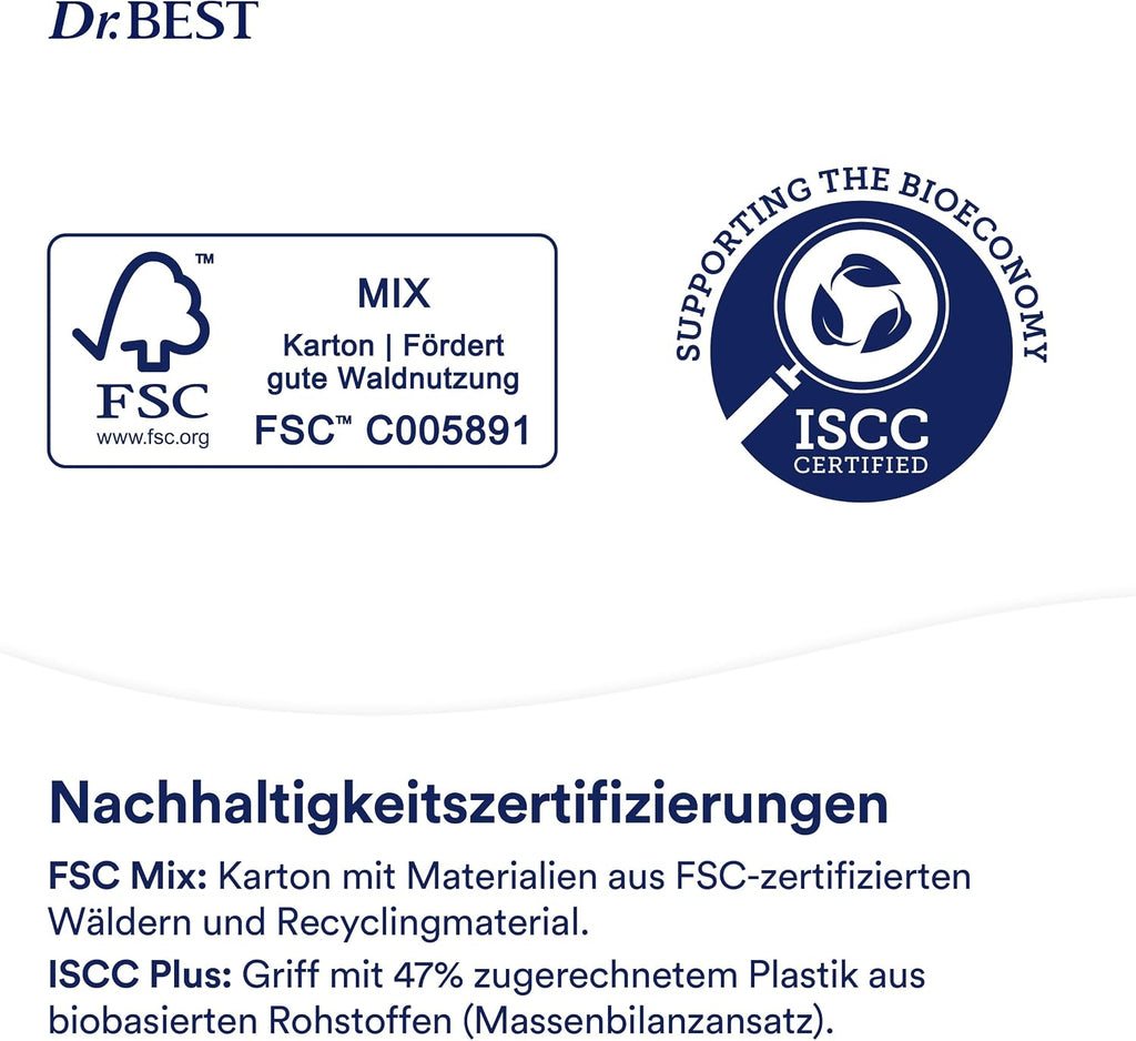 Dr.Best Hoch-Tief Zahnbuerste mittel Vorteilspack gruendliche Reinigung