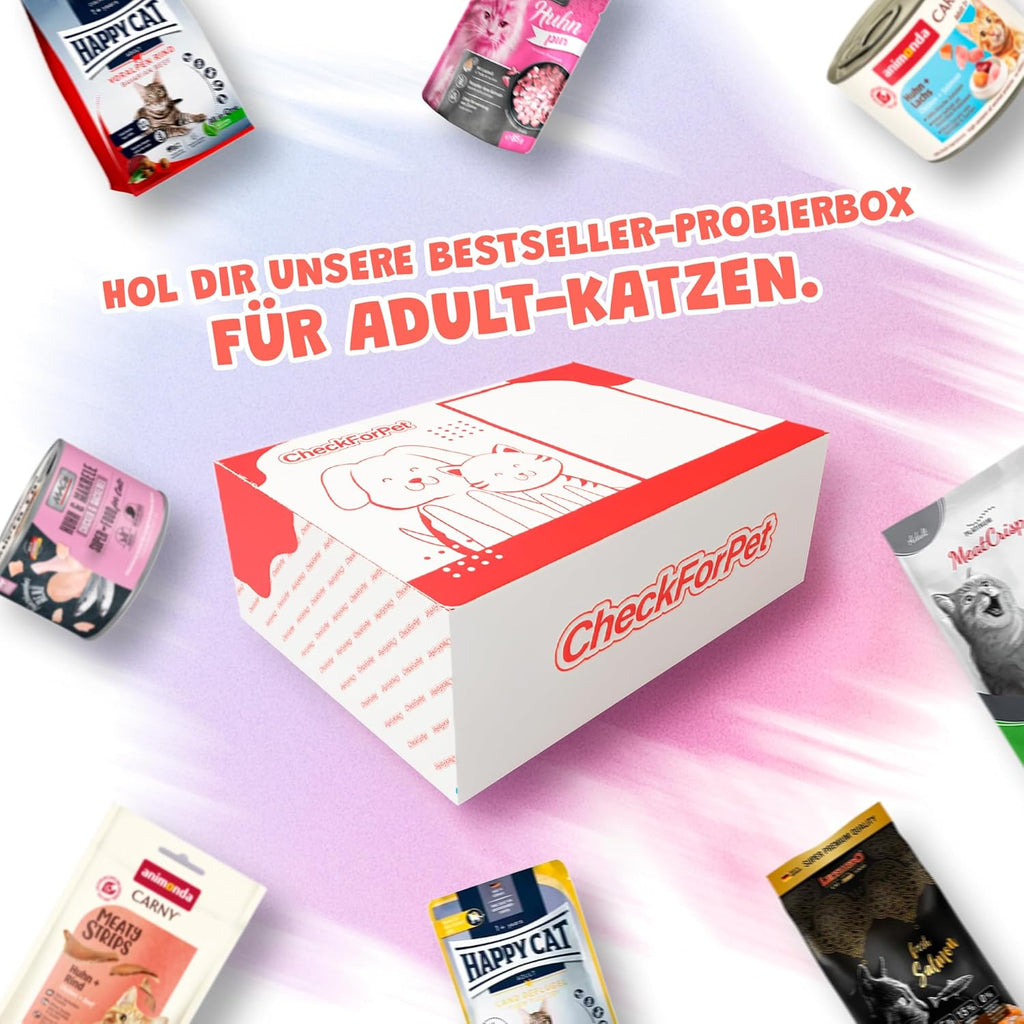 Katzenfutter Probierpaket Senior Nass und Trockenfutter fuer aeltere Katzen