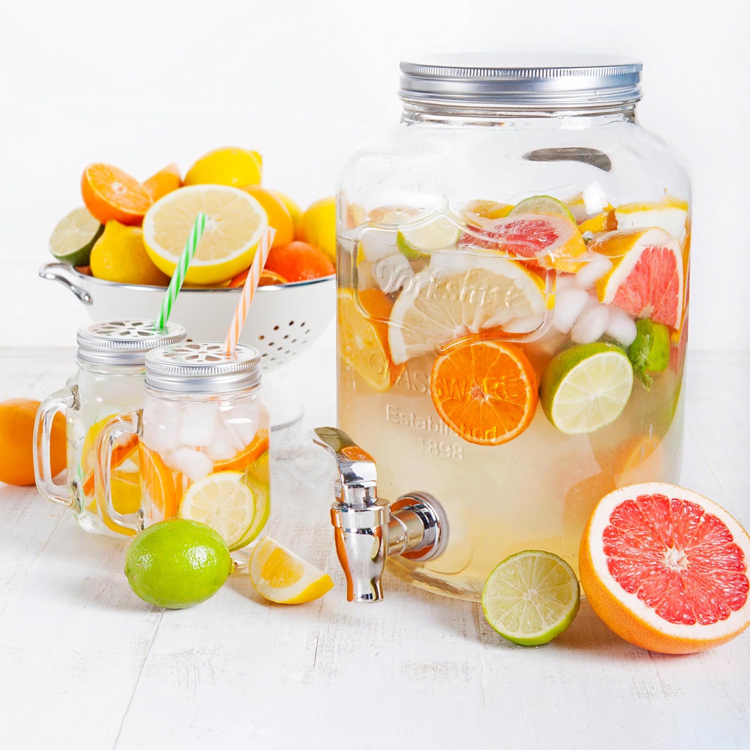 Saveur et Degustation Fontaine Glasgetraenk klar Glas 15x15x25,5cm 25,5cm