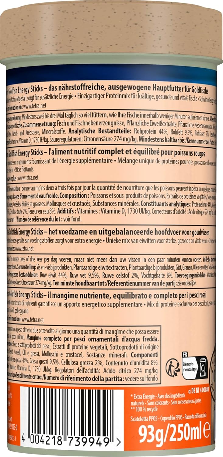 Tetra Goldfish Energy Sticks Fischfutter fuer Goldfische