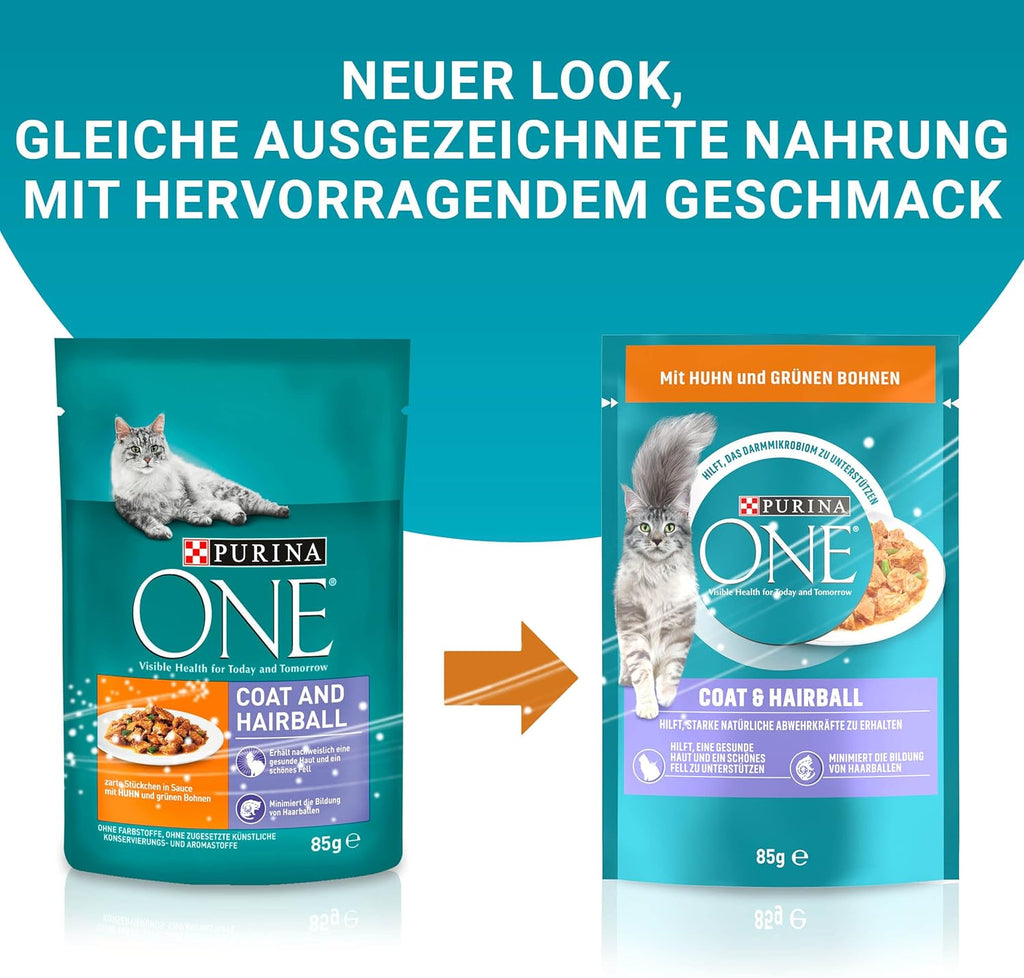 Purina ONE Nassfutter Huhn Coat & Hairball 26 x ()