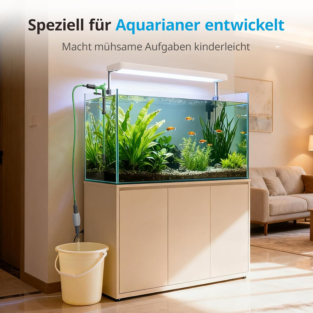 NICREW Aquarium Kiesreiniger Wasserwechsel Handpumpe Bodensauger