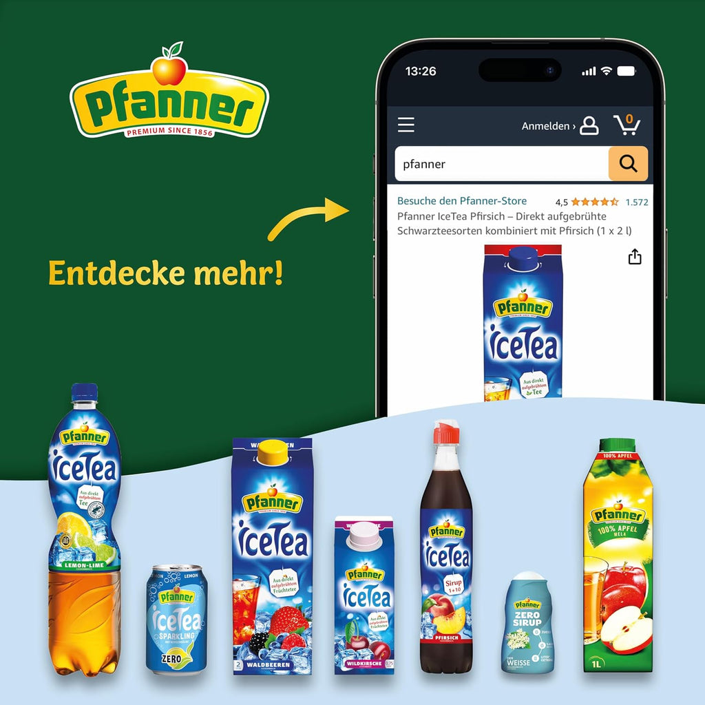 Pfanner Zero Sirup Der Weisse zuckerfrei ergibt verschiedene Sorten