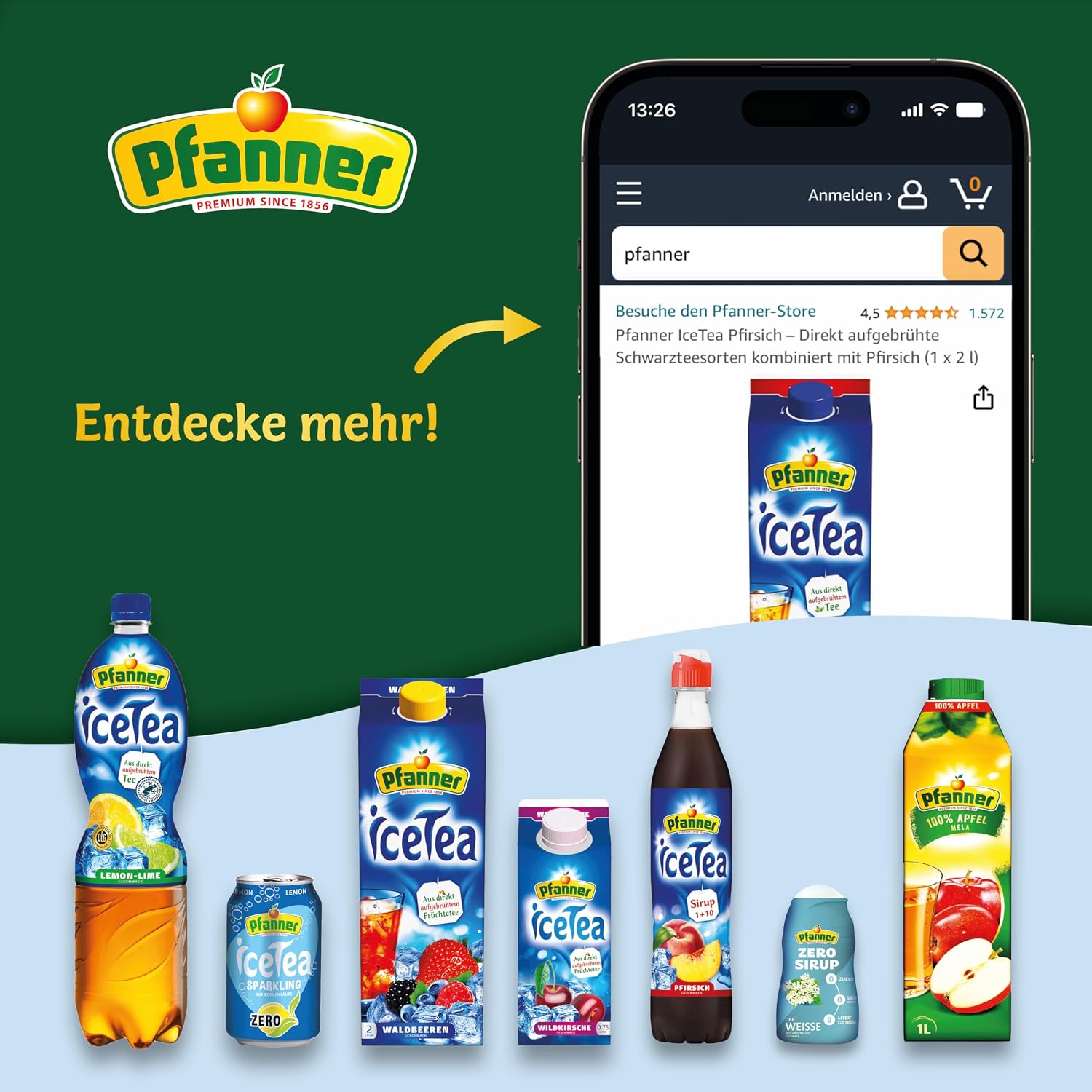 Pfanner Zero Sirup Der Weisse zuckerfrei ergibt verschiedene Sorten