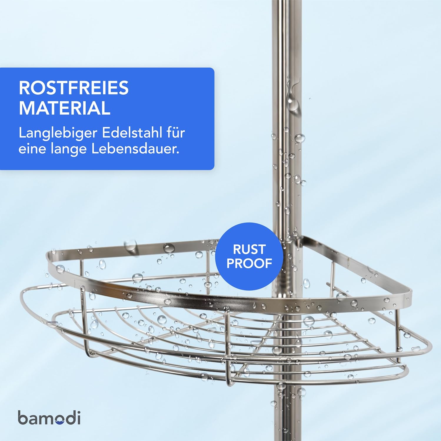 Bamodi Duschregal 2-stufig Haengend Ohne Bohren Schwarz