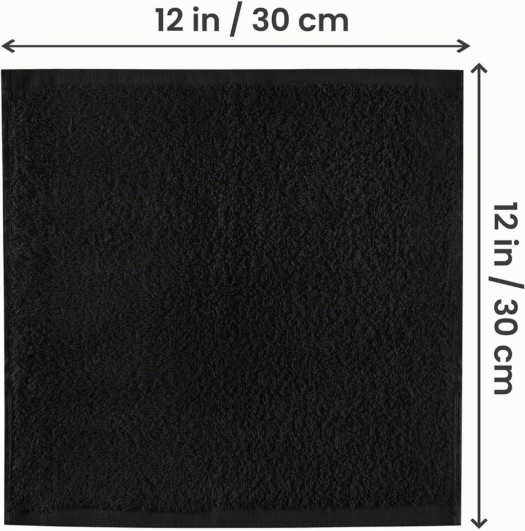 Utopia Towels 24er Seiftuecher 30x30 cm 100% Baumwolle Weiss mit Schlaufe