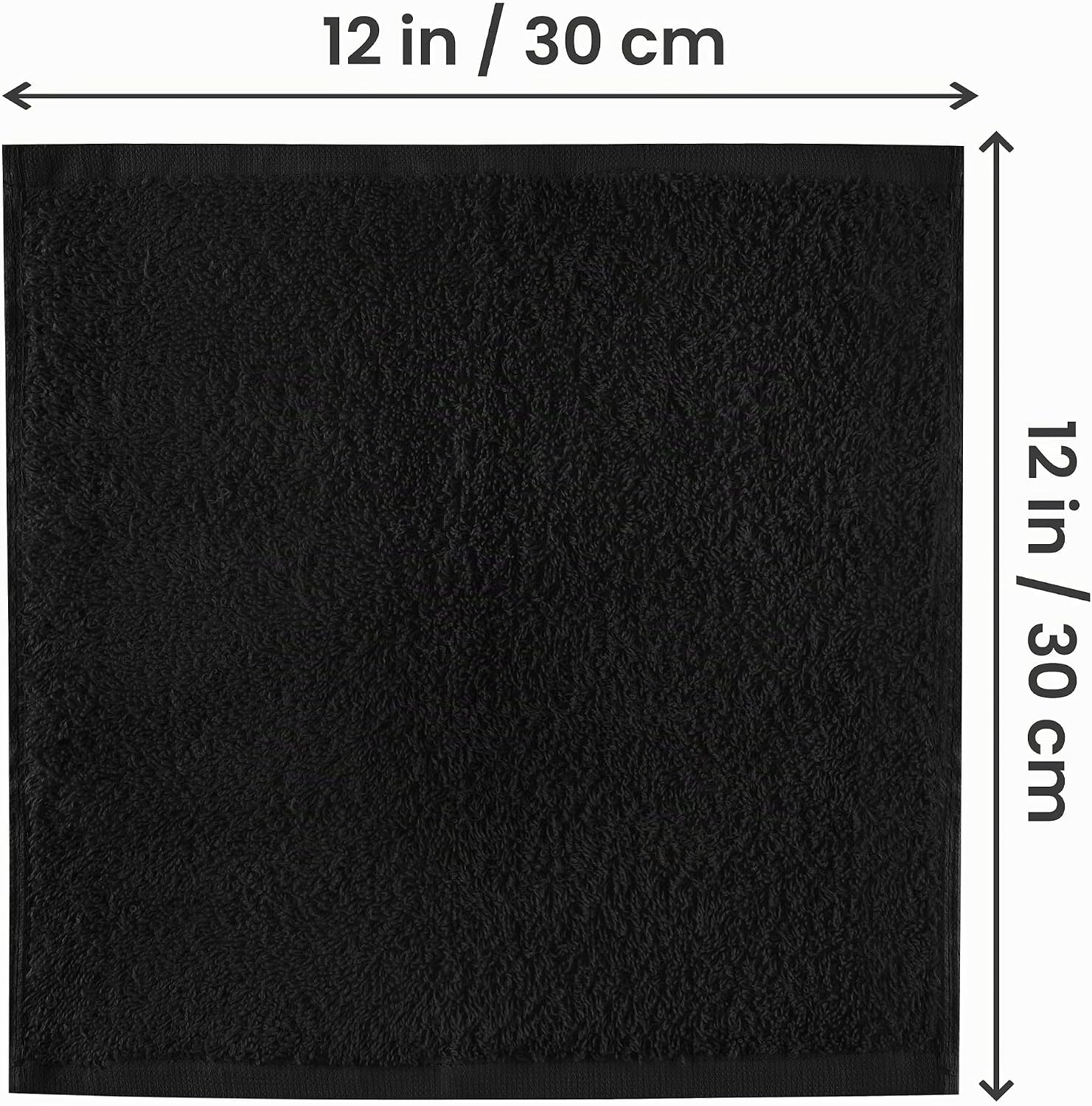 Utopia Towels 24er Seiftuecher 30x30 cm 100% Baumwolle Weiss mit Schlaufe
