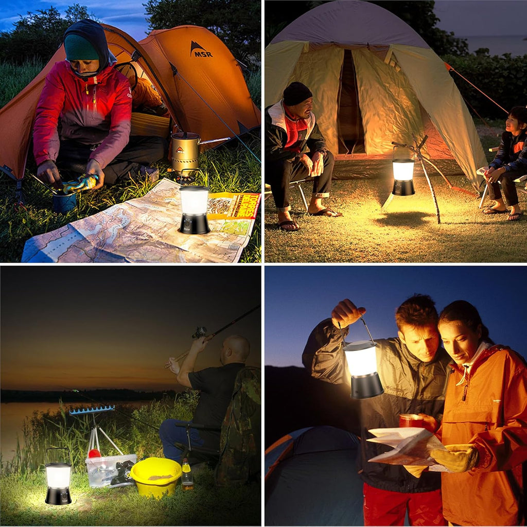 Blukar LED Campinglampe 2000 lm Aufladbar, Stufenlos dimmbar, 5 Modi