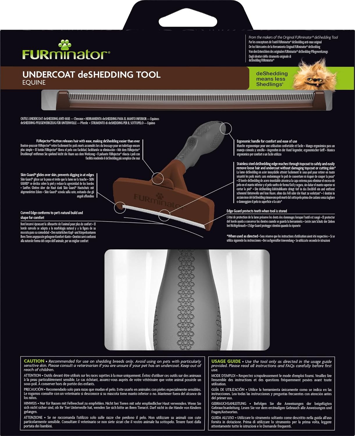 FURminator Pferd Unterwollbürste Deshedding Tool Pferdestriegel