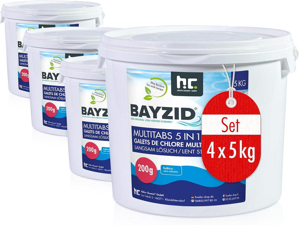 BAYZID Chlor Multitabs 5in1 Chlortabletten Poolpflege