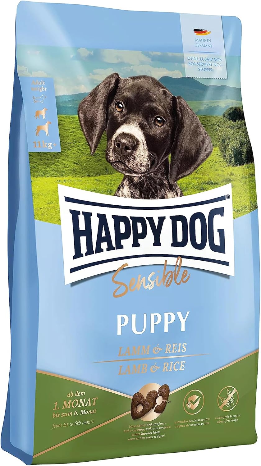 Happy Dog Welpenfutter Trockenfutter 4 kg für 4 Wochen bis 6 Monate