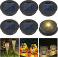 Solarleuchte Ersatzdeckel 7cm-8cm mit LED Solarpanel wasserdicht, 6 Stueck