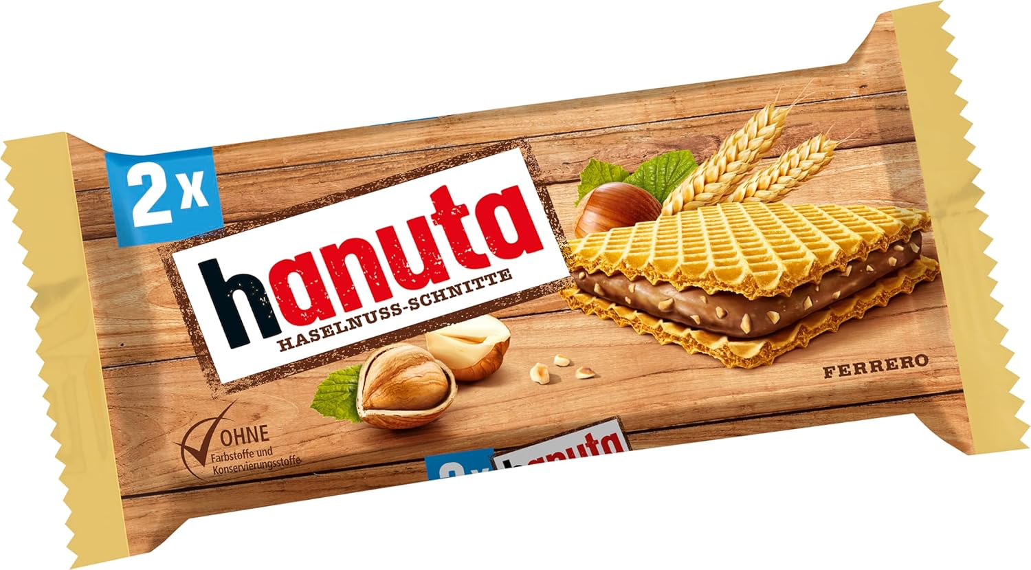 Hanuta 18 x Haselnuss-Schnitten mit knusprigen Waffeln