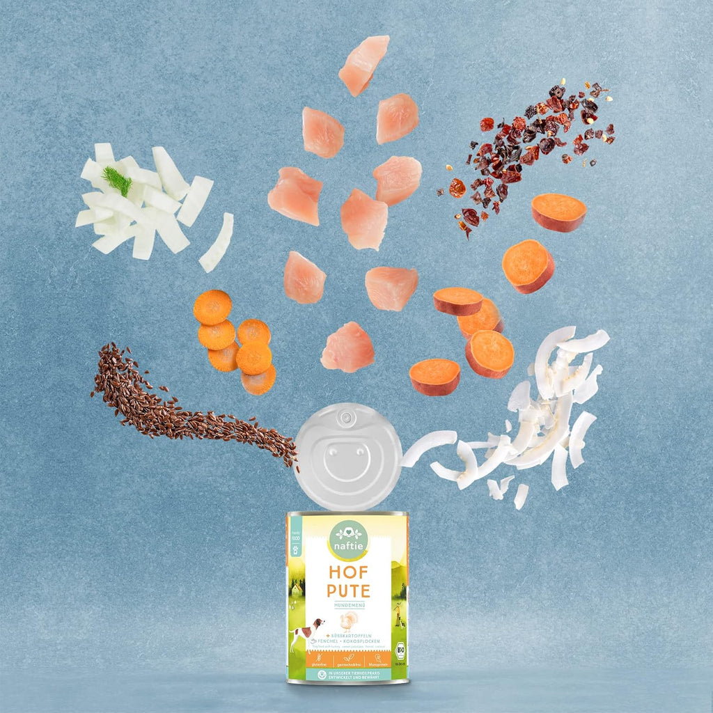 Bio Hundefutter Nassfutter 4 Sorten Testpaket 4x800g glutenfrei fettarm -800