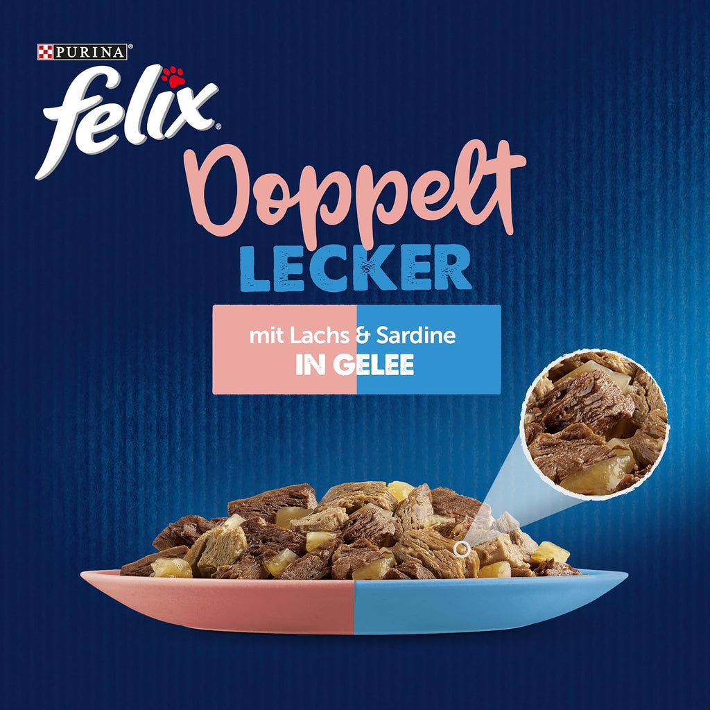 Felix Nassfutter Doppelt Lecker im Gelee 4× Beutel, verschiedene Sorten