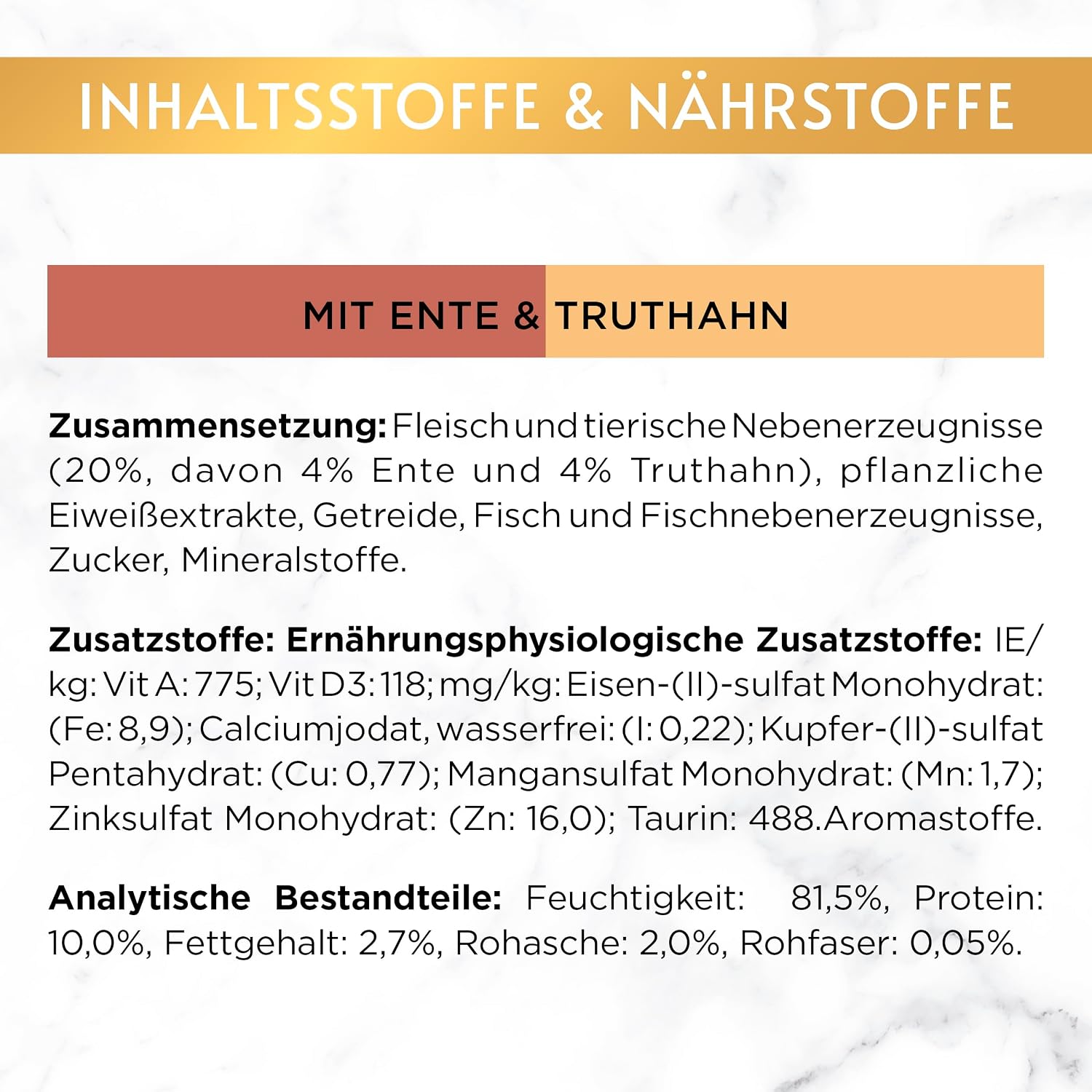 Gourmet Gold Katzennassfutter Rind & Huhn 12 x Feine Komposition