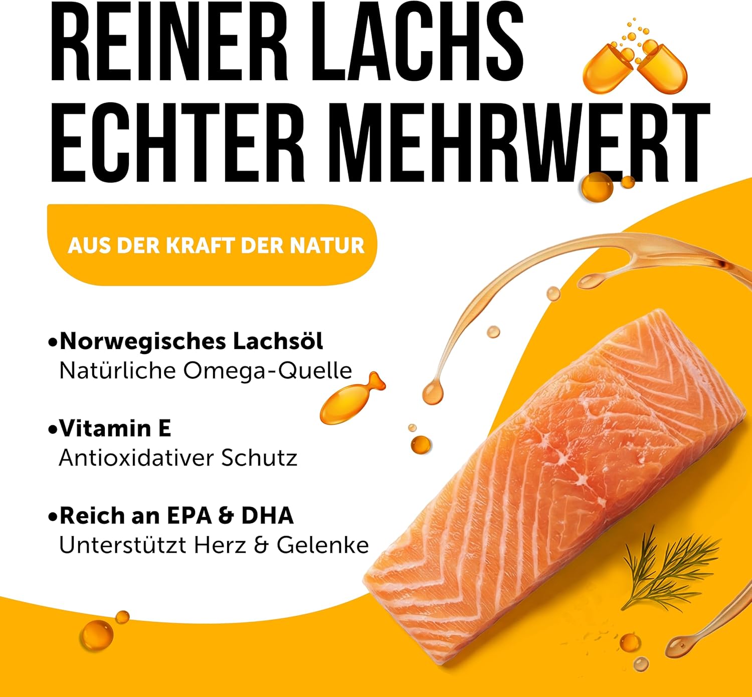 Lachsoel 1 L Norwegen fuer Hund und Katze Omega 3 6 9 Vitamin E Pumpe