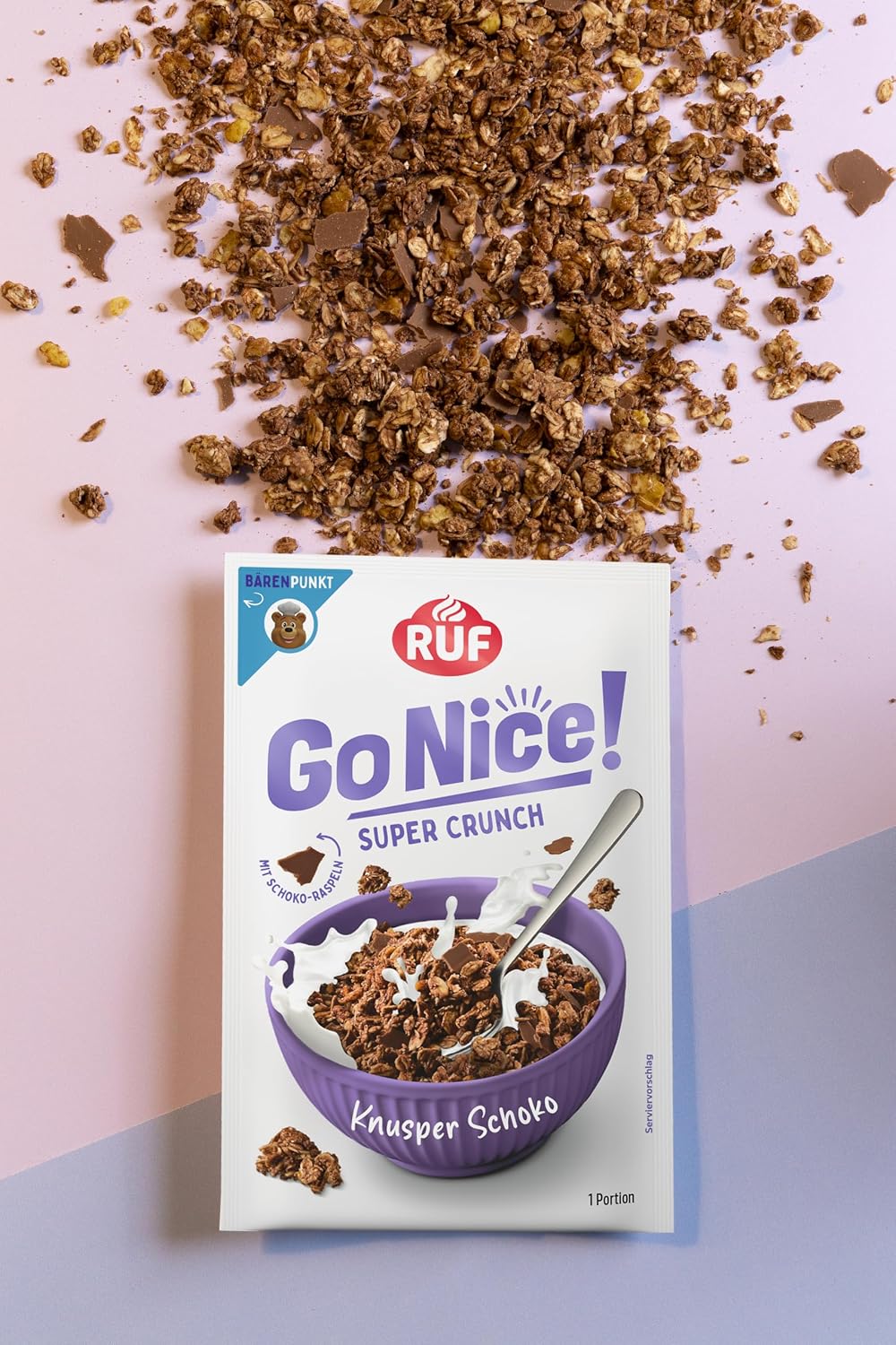 RUF Gonice Erdbeere White Choc Muesli Haferflocken