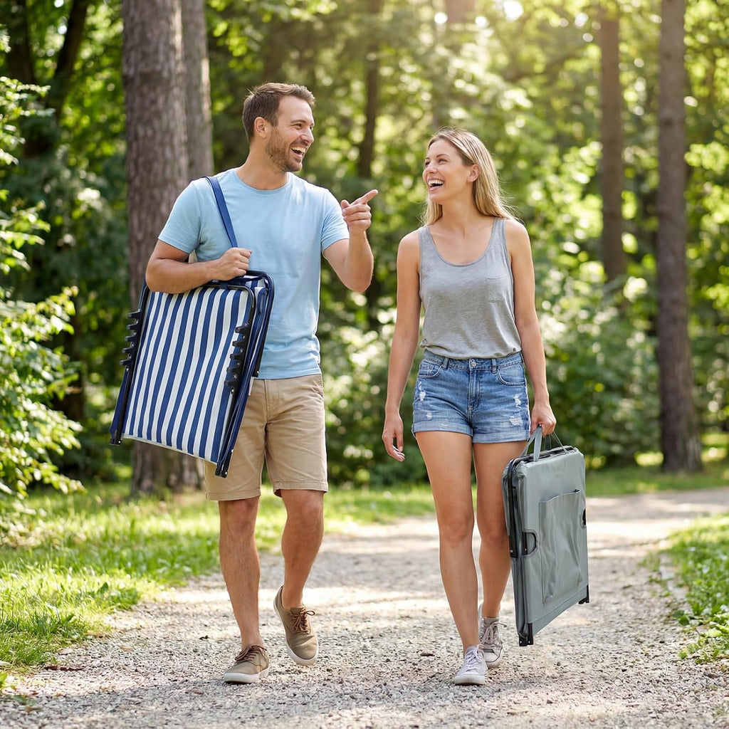 Palawano Sonnenliege verstellbar 5 Positionen leicht tragbar fuer Garten Strand