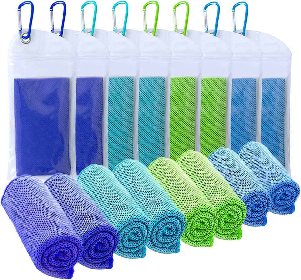 SZELAM Kuehlendes Mikrofaser Handtuch 8er Set 40×12 Zoll fuer Sport Fitness Yoga