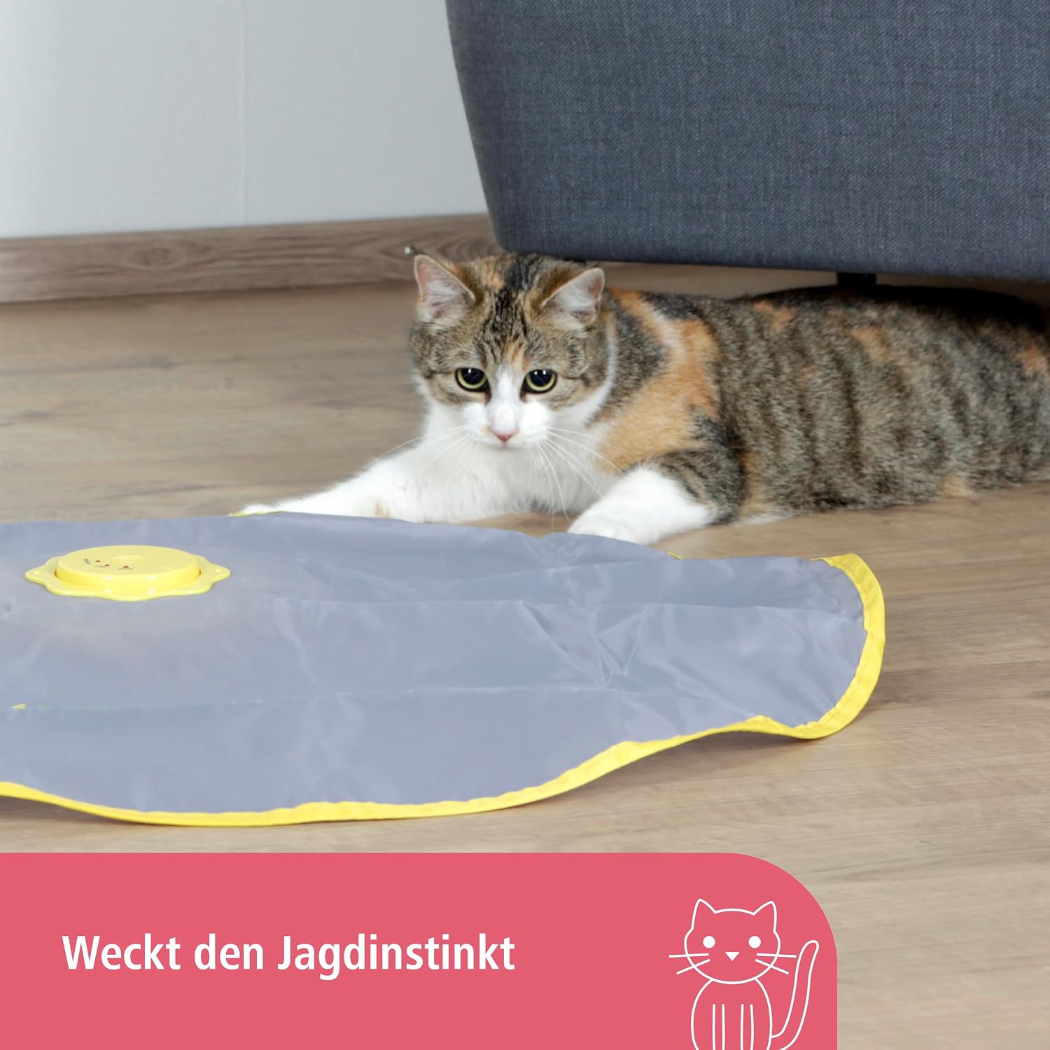 Kerbl Pet Katzenspielzeug 2in1 Catch Tailfeather Federwedel automatisch