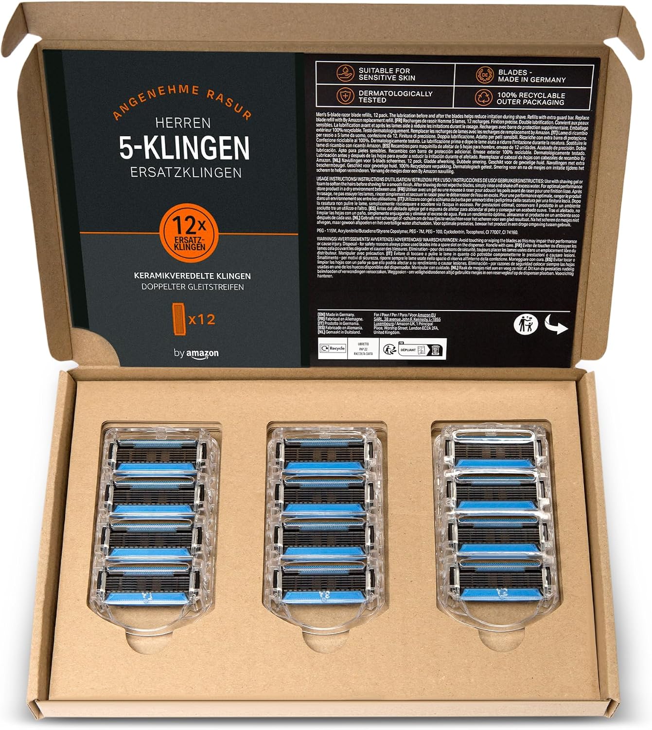 Herren Rasierklingen 12 Stueck 5 Klingen System kompatibel
