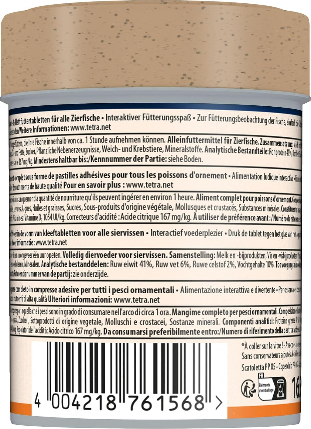 Tetra FunTips Futtertabletten fuer Aquariumscheibe - Haftfutter fuer Zierfische