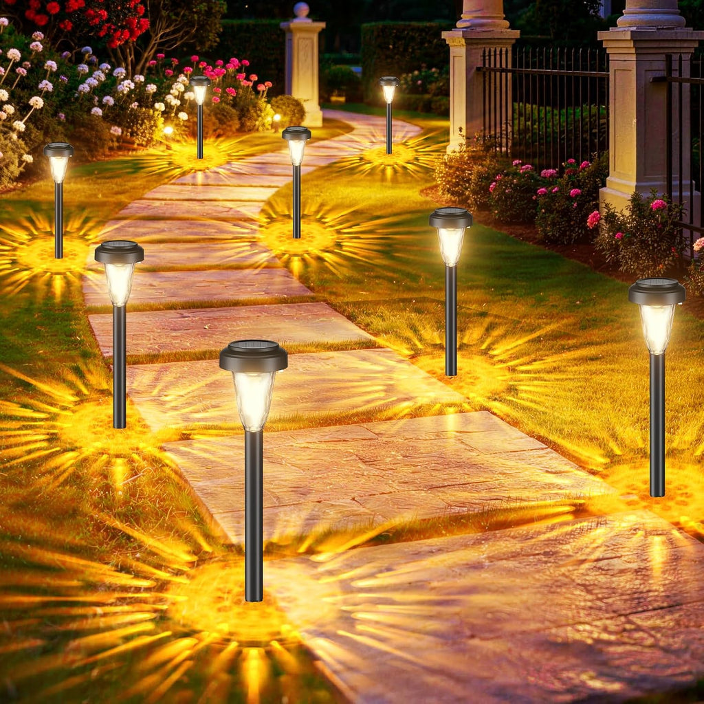 FIFlying Solar-Gartenlampen 6er Set Warmweiss 3000K IP65 LED Aussen 6cm