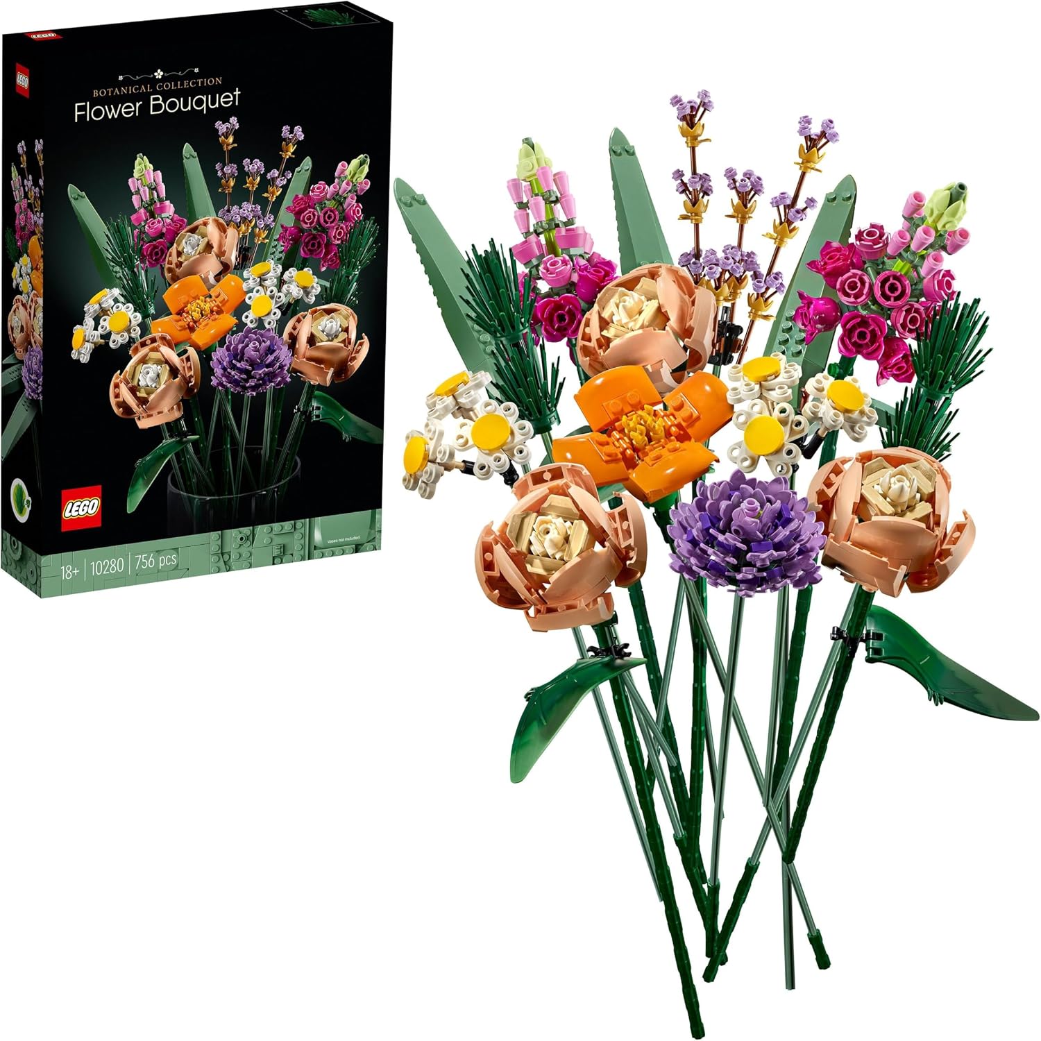 LEGO Botanicals Tulpenstrauss Set Kunstblumen Deko Blumengesteck