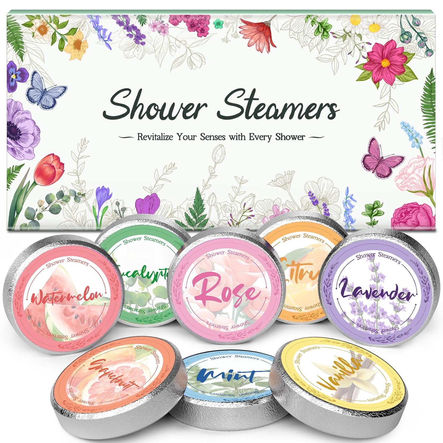 Linkax Aromatherapie Duschdampfbomben Geschenkset 8 Stueck