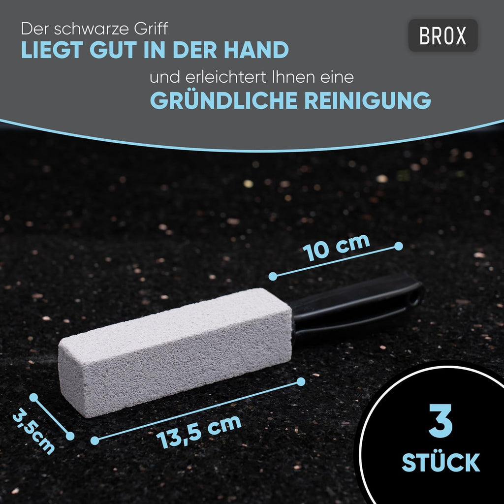 Bimsstein WC 3 Stueck Set - Urinstein und Kalkentferner fuer Toilette