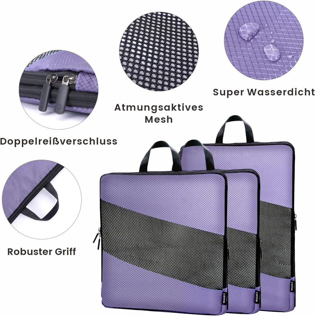 6er Kompressions Packing Cubes Koffer Reise Organizer Set