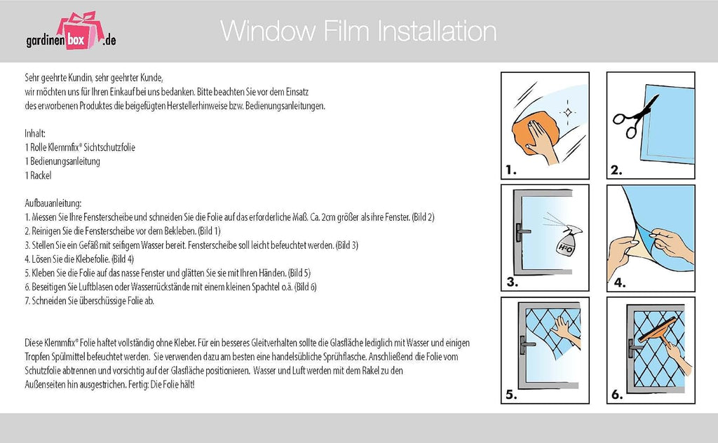 Fensterfolie Streifen 67 x 200 cm Sichtschutz 10 cm statisch Anti-UV