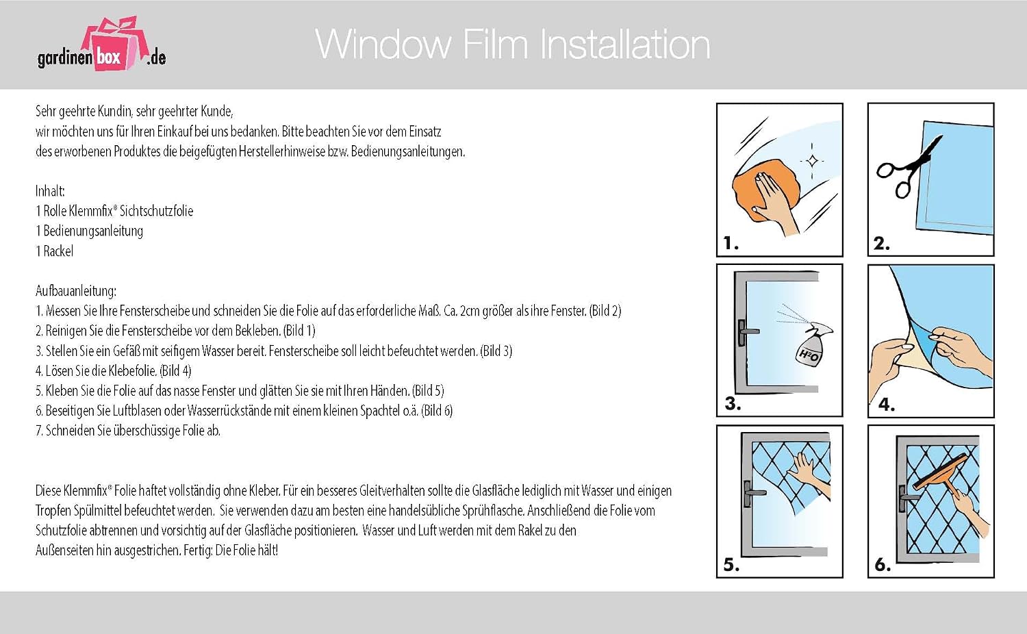 Fensterfolie Streifen 67 x 200 cm Sichtschutz 10 cm statisch Anti-UV